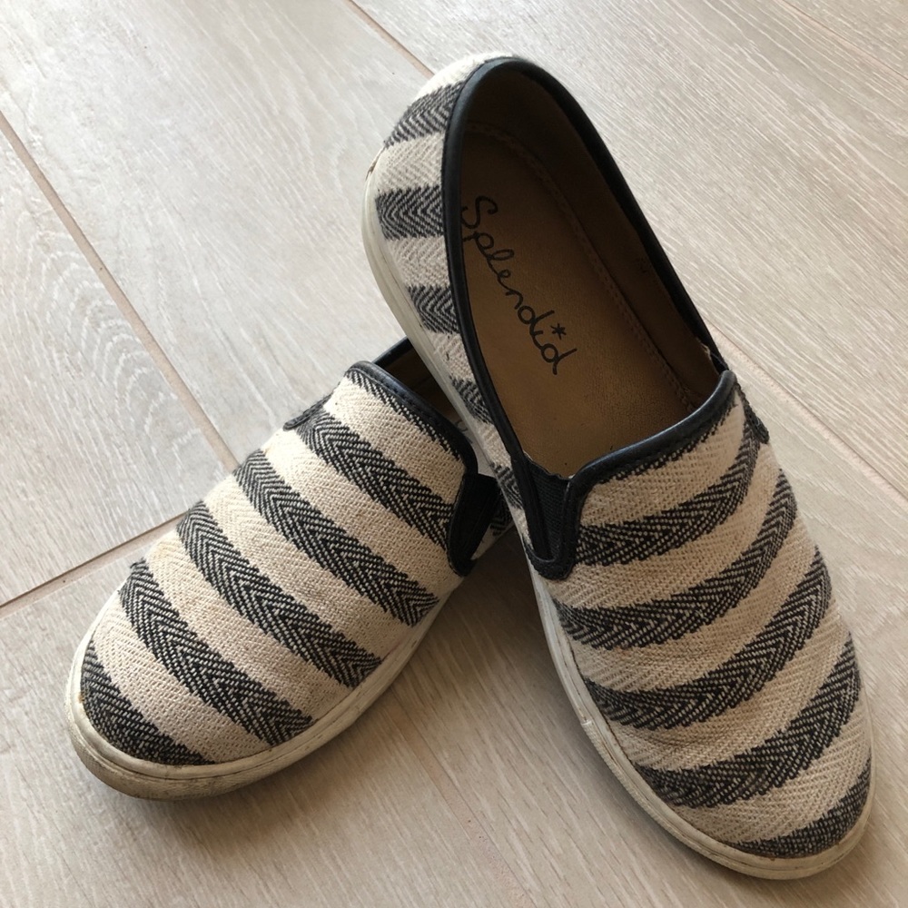 Splendid Striped Slip In Sneakers Sz 7 M